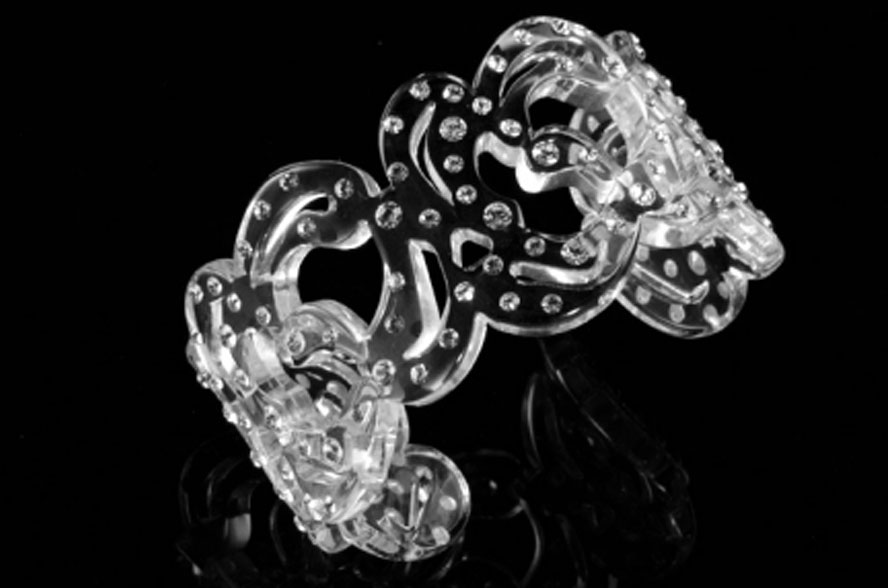 Eugenia Transparent Handmade Acrylic Crystal Bracelet